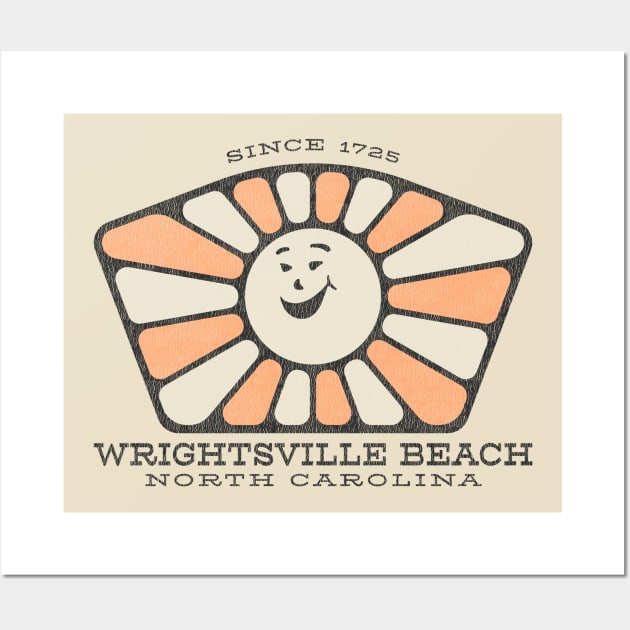 Wrightsville Beach, NC Summertime Smiley Sunshine Wall Art by Contentarama